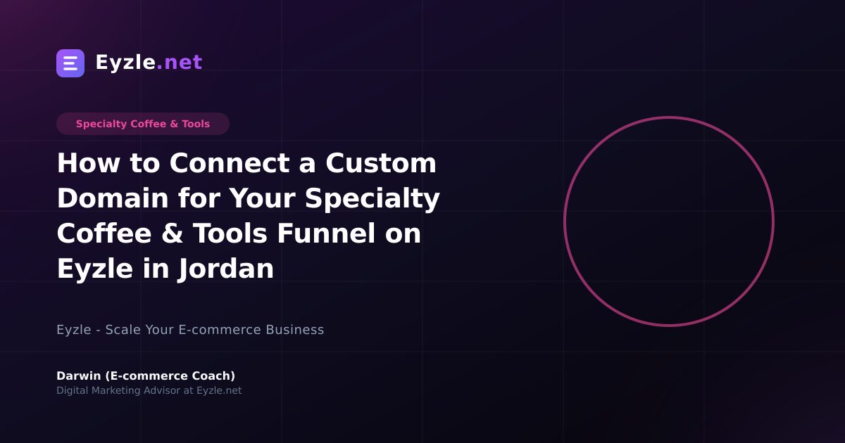 How to Connect a Custom Domain for Your Specialty Coffee & Tools Funnel on Eyzle in Jordan