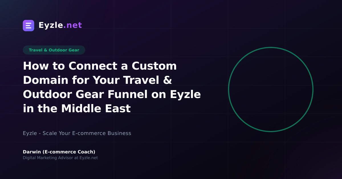 How to Connect a Custom Domain for Your Travel & Outdoor Gear Funnel on Eyzle in the Middle East