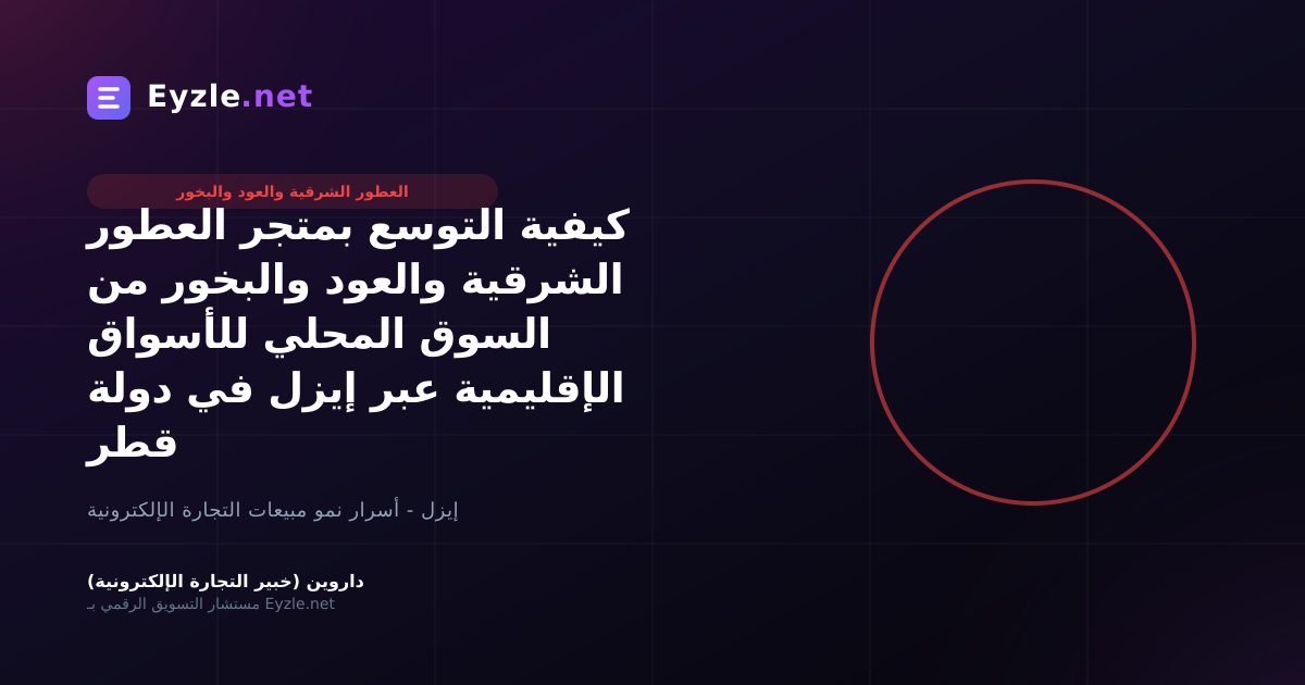 كيفية التوسع بمتجر العطور الشرقية والعود والبخور من السوق المحلي للأسواق الإقليمية عبر إيزل في دولة قطر
